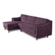 thumbnail image 3 of Sala Modular Sofá Cama Reversible De Velvet Morado Beehive Memory Foam Modelo Mondlak, 3 of 8