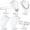 White, variant on 6 Pcs Jewelry Display Set Necklace Display Stand T Bar Bracelet Holder Jewelry Bust for Home Store Trade Show(Linen)
