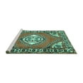 thumbnail image 2 of Ahgly Company Machine Washable Indoor Round Persian Turquoise Blue Traditional Area Rugs, 7' Round, 2 of 4