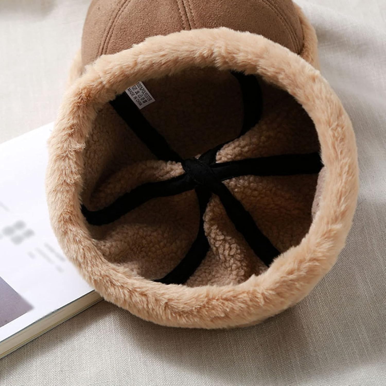 CoCoMangos Winter Suede Hats for Women Thick Bonnet Solid Colors Cap Skulls Beanies Short Curling Women Caps
