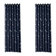 thumbnail image 2 of Moon Curtains Star Curtains Navy Star Blackout Curtains for Kid's Bedroom - Grommet Thermal Insulated Room Darkening Printed Curtains for Living Room NavyBlue 100*250cm, 2 of 9