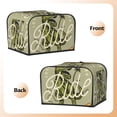 thumbnail image 2 of KLL Dinosaur Print 4 Slice Toaster Dust Covers Kitchen Small Appliance Cover with 2 Pockets,Can hold Jam Spreader Knife & Toaster Tongs (12.4 x 10.6 x 8.2), 2 of 6