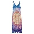 thumbnail image 4 of Kaleidoscope Mandala Colorful Floral Boho Sleeveless Dress for Women Clothing Female Women's Summer Skirt, 4 of 7