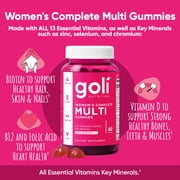 (3 pack) Goli Nutrition Womens Complete Multi Gummies with Biotin, 60 Count