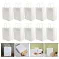 thumbnail image 1 of BESTYASH 10Pcs White Paper Hand Bags with Handles Designed for Food Packaging and Storage, 1 of 7