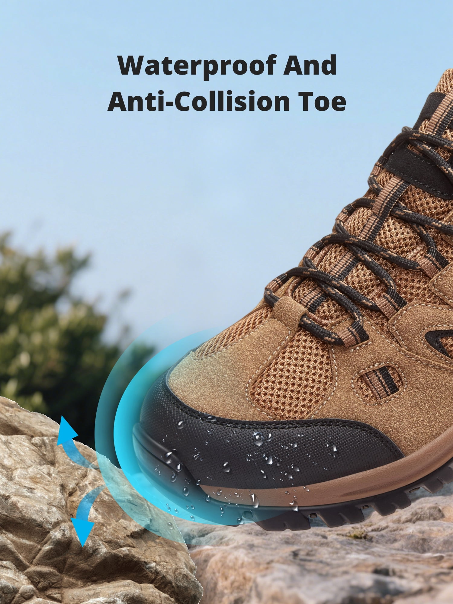 CAMEL Men's Hiking Shoes Lightweight Comfort Sneakers Male Breathable Athletic Shoes Outdoor Running Walking