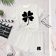 thumbnail image 5 of Vestido de manga corta para niños Día de San Patricio impreso conjunto de dos piezas niñas casual cuello redondo blusa y pantalones cortos, 5 of 6