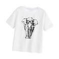 thumbnail image 4 of Camisetas de manga corta para mujer, camisetas informales, novedad, ropa de calle, camisetas con cuello redondo para uso diario, vacaciones en la calle, caminar blanco, 4 of 8