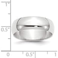 thumbnail image 3 of 14K White Gold 7mm Half-Round Band (Size 11) Made In United States whr070-11, 3 of 5