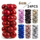 thumbnail image 4 of Juego de 24 bolas de Navidad de 6 cm con adornos navideños, esferas navideñas, colgantes para árbol de Navidad, accesorios de decoración navideña, 4 of 5