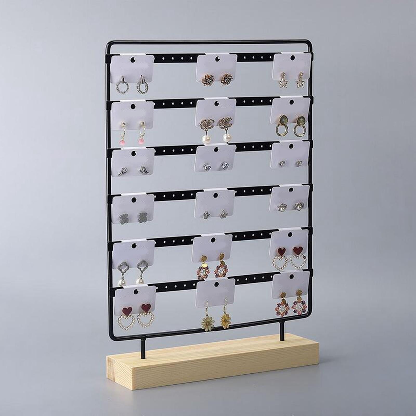 Segolike Earring Display Stand Jewelry Organizer Multipurpose, Hanging Jewelry Stand, Ear Stud Rack for Women Girl Dresser Home Vanity Black