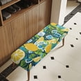 thumbnail image 3 of Whosucclay Lemon Palm Leaves Print Stretch Dining Bench Cover Scratchproof Bench Seat Cushion Covers Easy to Clean Bench Protectors Breathable Bench Chair Slipcovers for Hotel, Party, 3 of 7