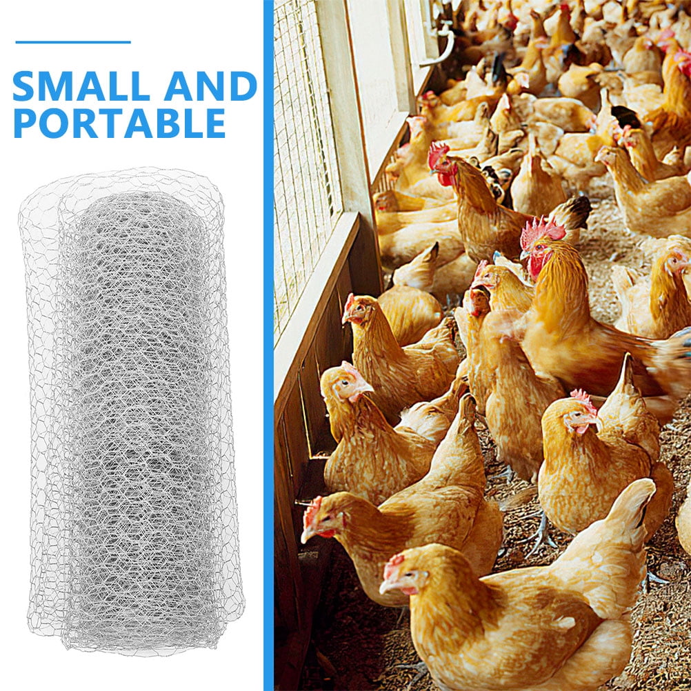 FUEENIRVA Iron Wire Netting for Poultry Breeding and Garden Fence Silver Color
