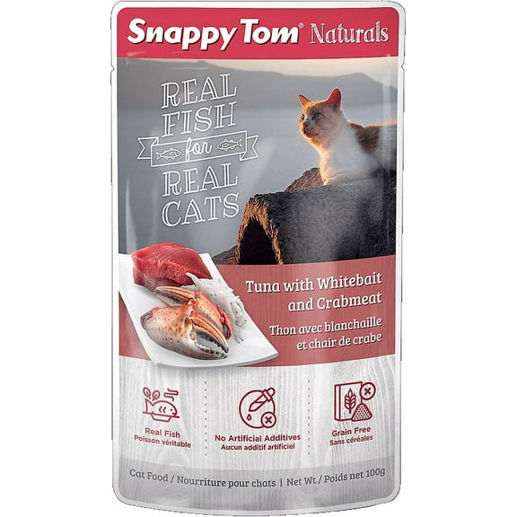 Snappy Tom Naturals, Tuna with Whitebait and Crabmeat (12 Pack)
