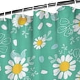 thumbnail image 3 of Turquoise Daisy Flower Yellow Centers Pattern Shower Curtain 72"x72" ,Bathroom Decorative Shower Curtains Set with 12 Hooks,Modern Waterproof Washable Shower Curtain, 3 of 6