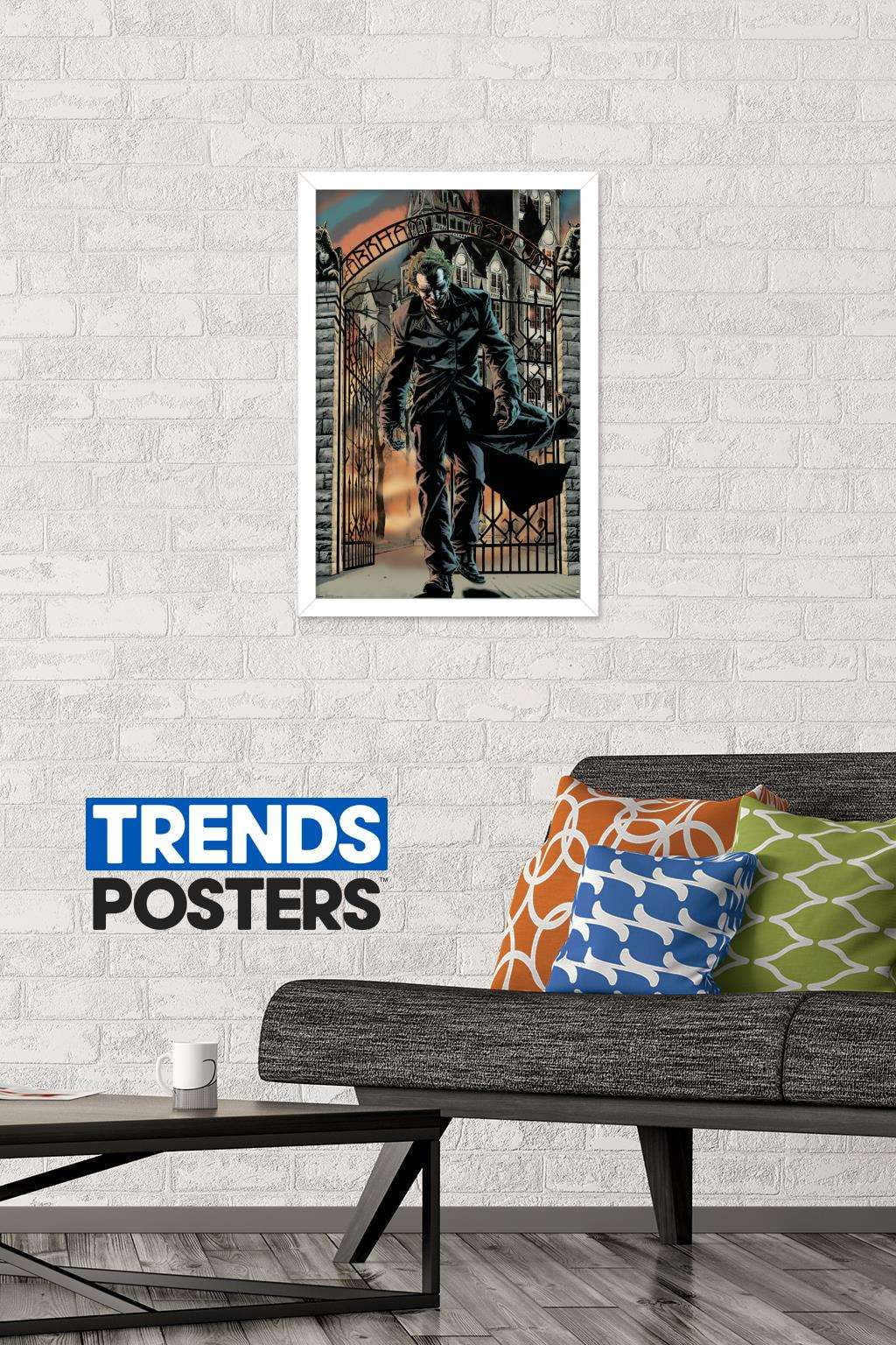 DC Comics - The Joker - Arkham Asylum Wall Poster, 14.725" x 22.375", Framed