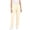Beige, variant on Women's Scrubs Pants Solid Color Elastic Waist Nursing Worker Straight Pants