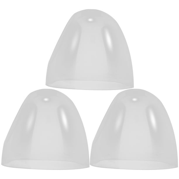 3 tapas transparentes para biberones de bebé, tapas de plástico para biberones de leche, tapas de repuesto para biberones.