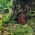 thumbnail image 5 of Outdoor Miniature Fairy Door For Tree Decoration, Adds Whimsical Charm To Gardens Yards Or Patios, Miniature Fairy Door With Intricate Metal Accents And Decorative Scroll-Design, 5 of 7