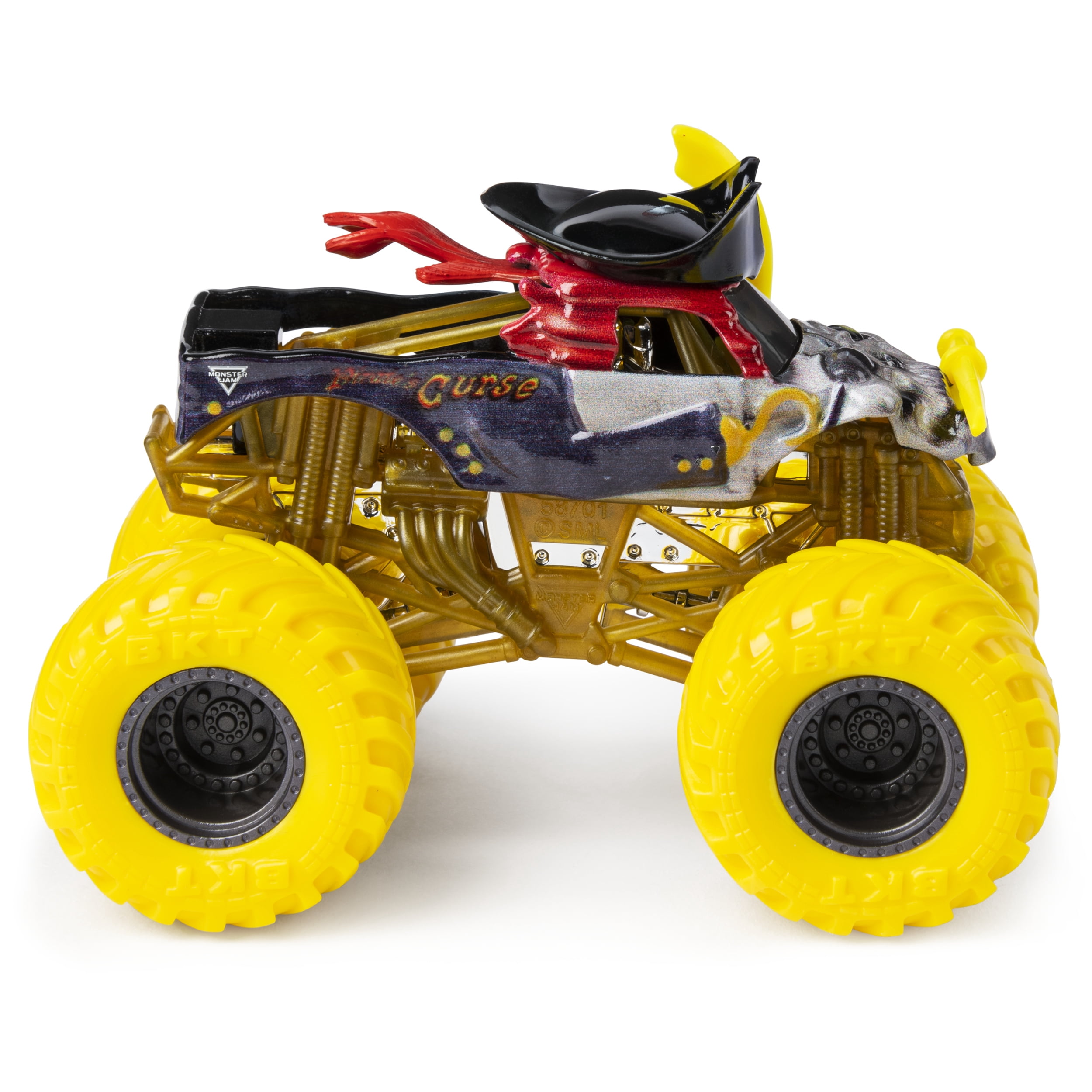 Monster Jam Official Pirate's Curse Monster Truck Die-Cast Vehicle Muddy Mayhem Series 1:64 Scale Truck Play Vehicle