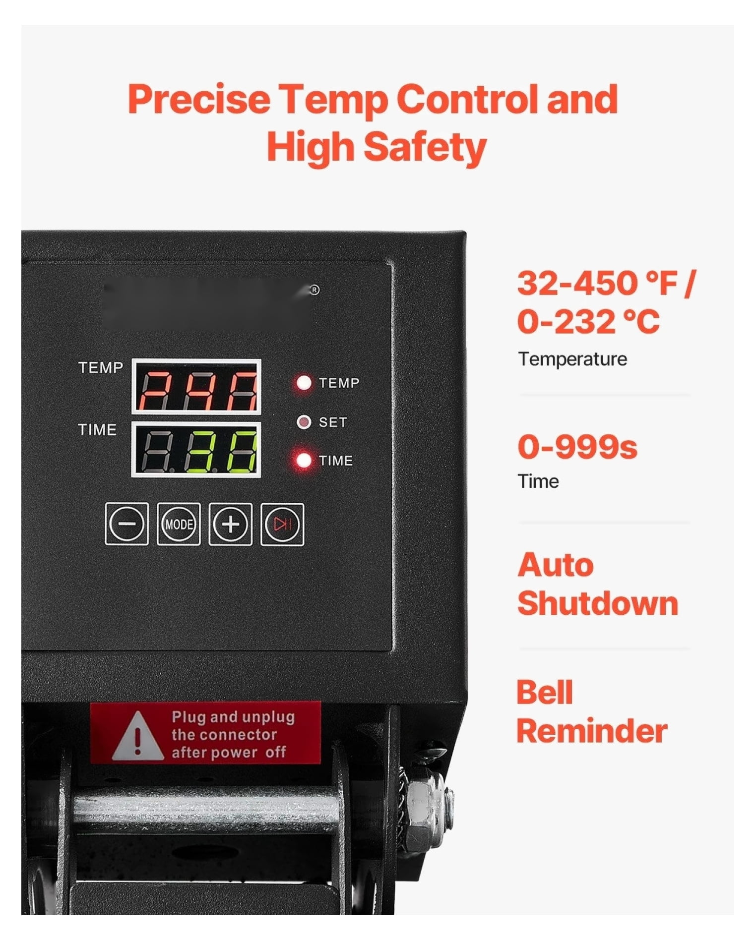 Heat Press Machine 15x15 inch, Sublimation Printer Transfer for T-Shirts, DIY Crafts, Heat Transfer Press for Clothing, Pillows, Digital Control, Adjustable