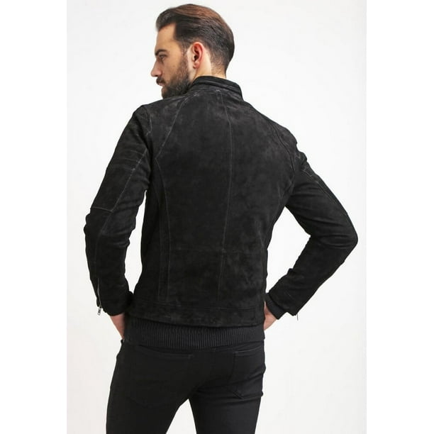 Leather Racing Jacket Black Leather Motorcycle Jacket Motorcycle Leather Jacket Mens Black Leather Biker Jacket Black Suede Biker Jacket size XS Walmart
