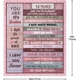 thumbnail image 6 of Sweet 16th Birthday Gifts for Girls Blanket 60"x50", Sweet 16 Gifts for Girls - Best 16th Birthday Gift Ideas - Funny Gift for 16-Year-Old Girl - 16th Bday Party Decorations for Women Blankets, 6 of 6
