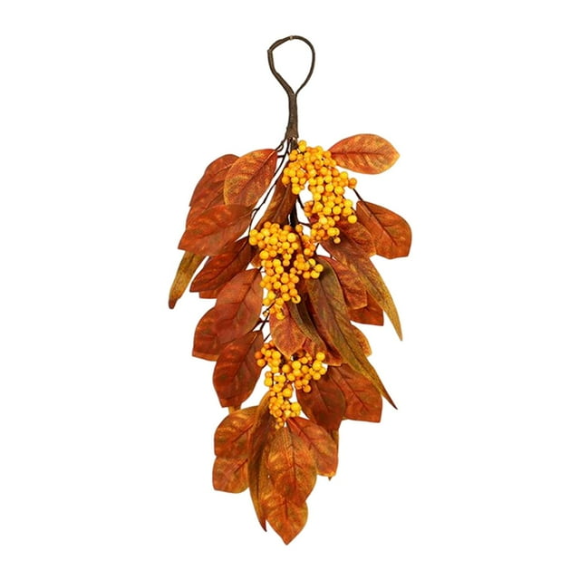 Guirnalda Colgante de de Otoño de 45cm, Guirnalda Decorativa Artificial para El de Acción de Gracias, Adornos para Puerta de Hallow Zulema Botín de lágrima de otoño