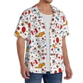 thumbnail image 2 of Fuzoiu Canada Day Print Men's Casual Short,Men's Short Sleeve Shirt,Mens Casual Button Down Shirts,Cuban Collar Summer Shirt for Beach, Vacation, and Outdoor Activities-X-Large, 2 of 5