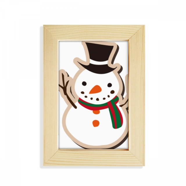 mas Snowman Cartoon Festival Desktop Display Photo Frame Picture Art Painting 5x7 inch