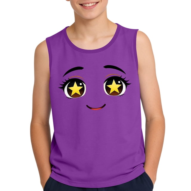 Camisola de Niños Pequeños para Niños de 3 a 15 Años con Impresión de Gradiente Lindo, Tela Suave sin Mangas para Uso Informal Y Ocasiones Especiales