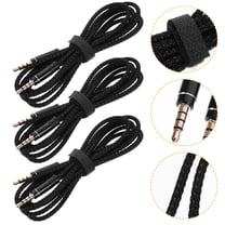 Masteelf  4 Pcs Male to Audio Cable 3.5mm Aux USB Computer Stereo Black