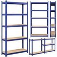 thumbnail image 3 of Alden Design 5-Shelf Boltless & Adjustable Steel Storage Shelf Unit, Blue, 3 of 10