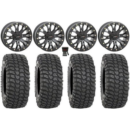 System 3 SB-4 Black (6+1/4+3) 14 Wheels 28 XCR350 Tires Can-Am Defender System 3 SB-4 Black (6+1/4+3) 14 Wheels 28 XCR350 Tires Can-Am Defender