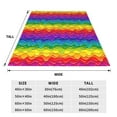 thumbnail image 3 of Honeii Bright Rainbow Print Fleece Blanket - Throw Blanket for Bed, Sofa, Couch, Camping, and Travel , Microplush Ultra Soft Warm Blanket-50"x40", 3 of 7