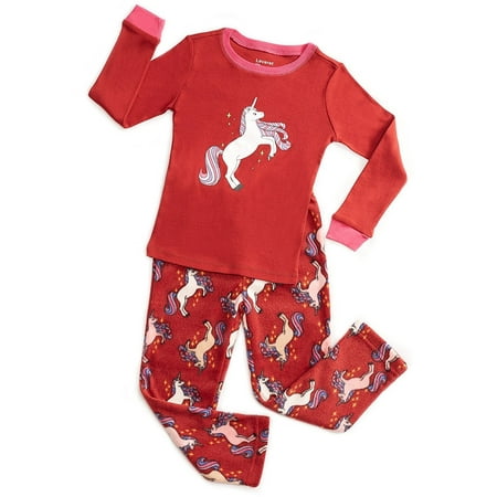 

Leveret Girls 2 Piece Christmas Pajama Set 100% Cotton Top & Fleece Pants (Size 2 Toddler-14 Years)