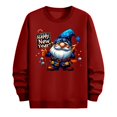 thumbnail image 4 of QUNYINEY Crew Neck Sweatshirts for Men Happy New Year Long Sleeve Red Casual Tops Pullover Drop Shoulder Loose Sweatshirts, 4 of 6