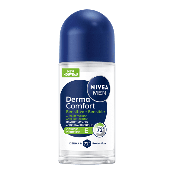 NIVEA MEN Derma Comfort Sensible, antisudorifique en bille, protection 72 heures, 50 ml