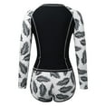 thumbnail image 4 of MKLEKYY Plus Size Swimsuit Women 2 Piece Long Sleeve Rash Guard with Built In Bra Swimsuits Upf 50+ Swim Shirt with Boyshort Bottom, 4 of 7