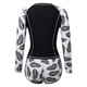 thumbnail image 4 of MKLEKYY Trajes De Baño Completo Mujer Women 2 Piece Long Sleeve Rash Guard With Built In Bra Swimsuits Upf 50+ Swim Shirt With Boyshort Bottom, 4 of 5