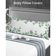thumbnail image 4 of Sage Green Eucalyptus Body Pillow Case Cover - Microfiber Bed Throw Pillow Covers, Spring Summer Pastoral Leaves Decorative Lumbar Pillow Cover with Envelope Closure for Sofa/Travel 20"x54", 4 of 6