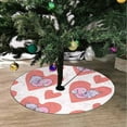 thumbnail image 2 of FMSHPON Cute Cat Dog Hug Hearts Xmas Christmas Tree Skirt Stand Mat for Holiday Party Decoration Indoor Outdoor 48 inches, 2 of 3