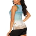thumbnail image 3 of Fotbe Starfish in Beach Blusas Sin Mangas para Mujer – Estilo Casual, Corte Suelto, Slim-Fit, Cuello Redondo Deportivo, Tops de Verano para Gimnasio y Yoga-Small, 3 of 7