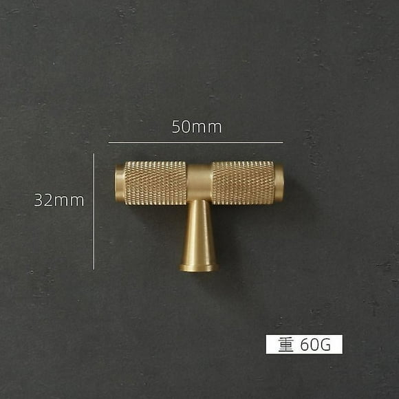 2pcs Knurled Cabinet Knobs Dresser Knobs Copper Drawer Knobs Single Hole Handles