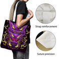 thumbnail image 3 of Gengar Bolso de tela con estampado de lienzo para mujer, bolsa de compras reutilizable y estética, con cremallera interior, regalo para mujer,40*40cm., 3 of 6
