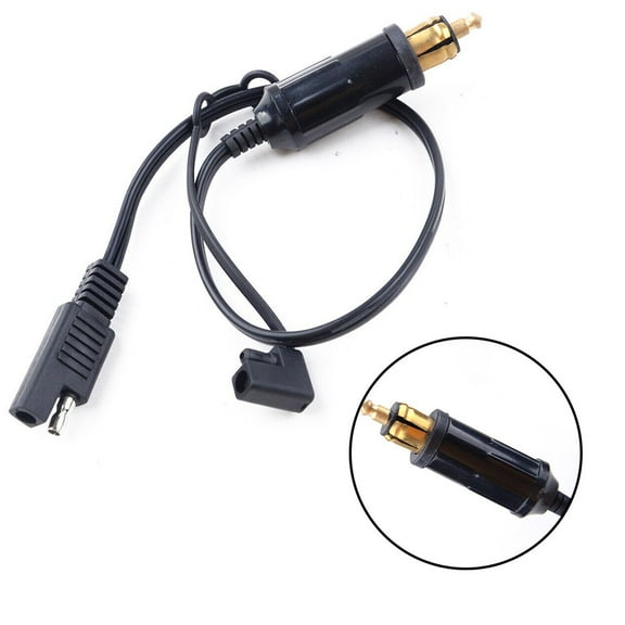 Replacement Powerlet Plug 12-24V Cable 35cm Black DIN Hella For Motorcycle