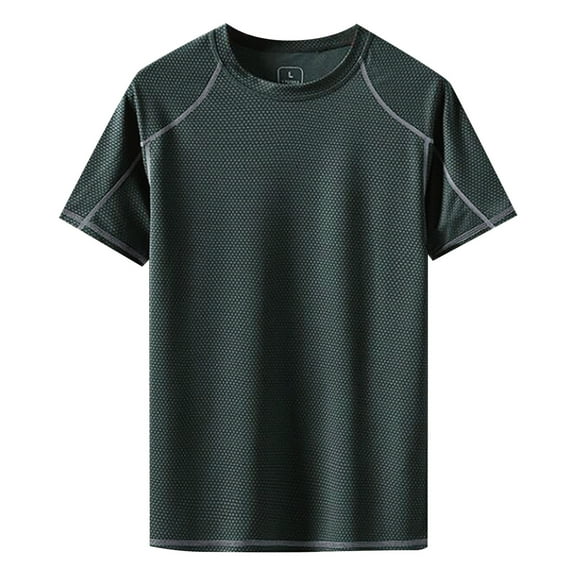Hienoo Men's Quick Drying Sports T-Shirt Short Sleeve Fitness T Shirt Casual Active Tee