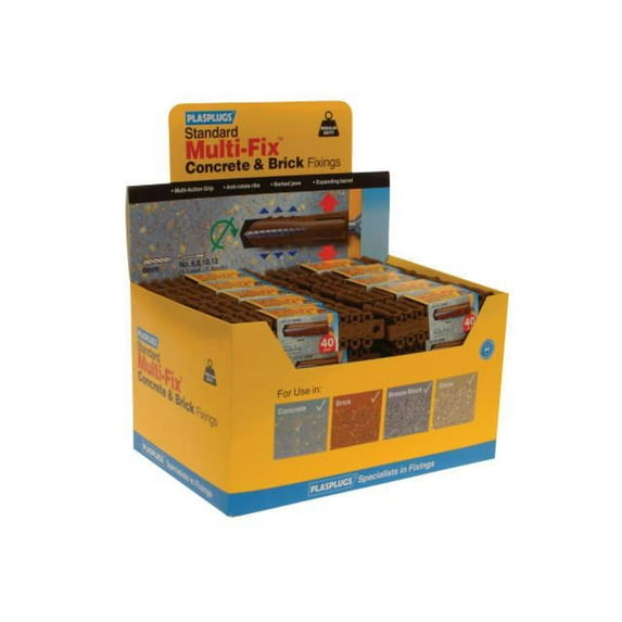 Plasplugs - GP600 General-Purpose Fixings (50 Packs x 40 Plugs)