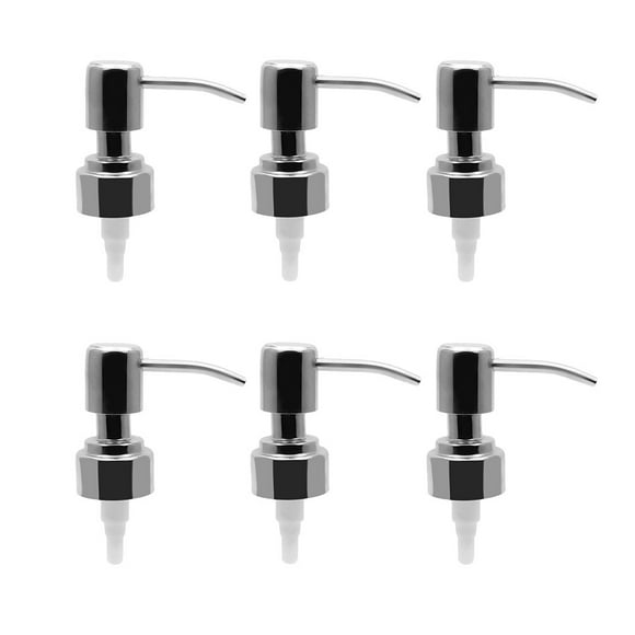 WORGEOUS 6pcs Bombillas de botellas de botellas de botellas de botellas de lotión de acero inoxidable bombas de botella de repuesto