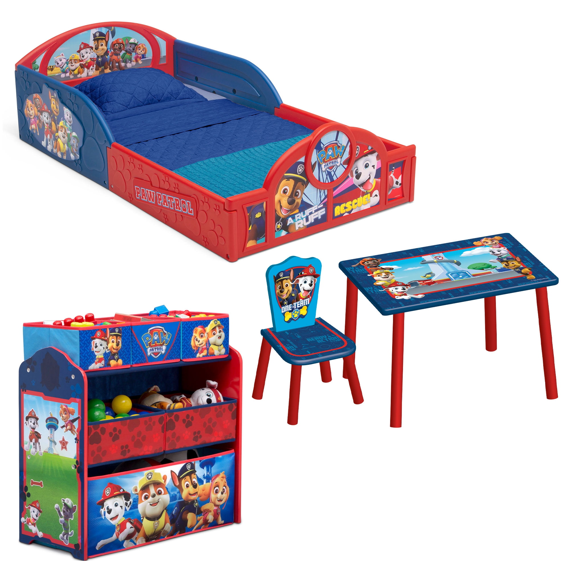 Nick Jr. PAW Patrol 4-Piece Room-in-a-Box - Toddler Bedroom Set
